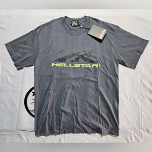 Men’s Gray Graphic Logo T-Shirt Hellstar